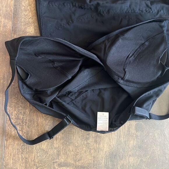 V-Neck Bodysuit Tummy Control Mesh Cross Slim Belly Body Shaper Waist Trainer - Picture 16 of 16